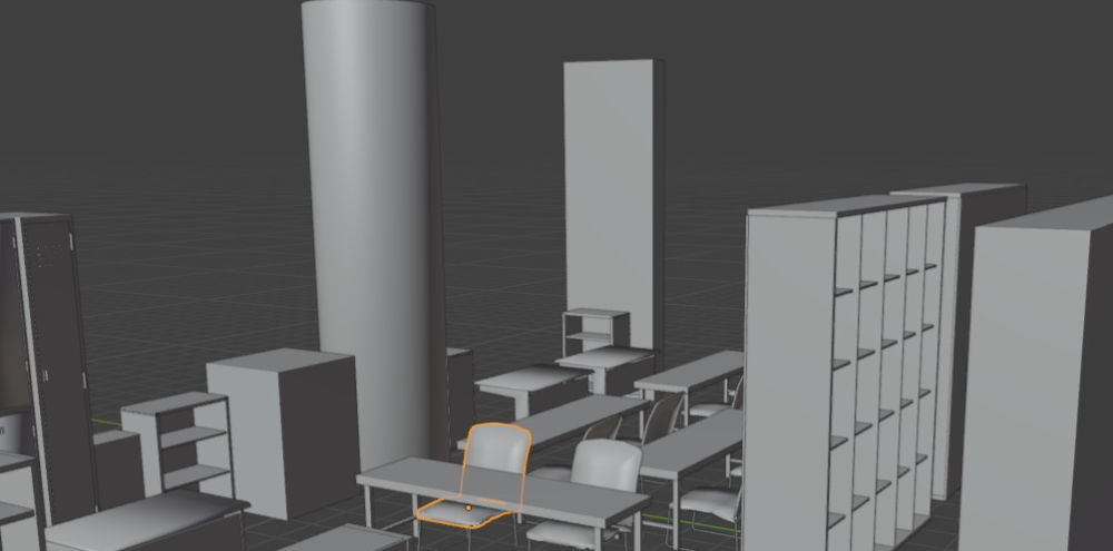 Blenderモデリングの画面